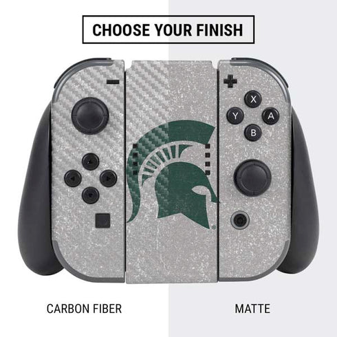 Michigan State University Grey Spartans Logo Nintendo Switch Bundle Skin