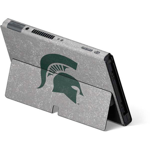 Michigan State University Grey Spartans Logo Nintendo Switch OLED (2021) Skin