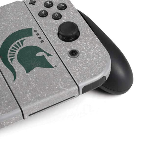 Michigan State University Grey Spartans Logo Nintendo Switch OLED (2021) Skin