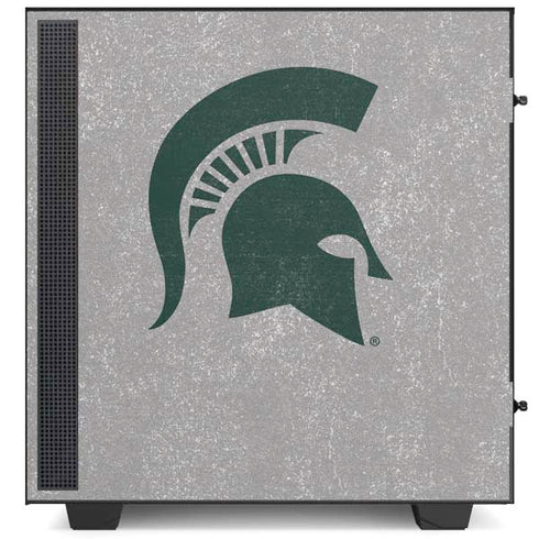 Michigan State University Grey Spartans Logo NZXT H510 Compact ATX Mid-Tower Case Skin