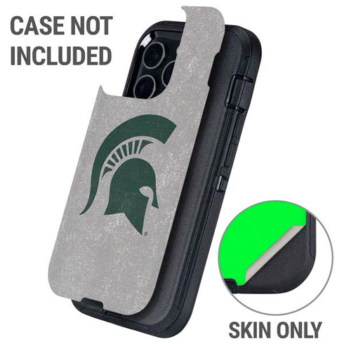 Michigan State University Grey Spartans Logo Otterbox Defender iPhone Skin