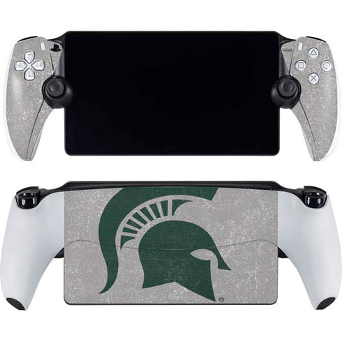 Michigan State University Grey Spartans Logo PlayStation Portal Remote Player Skin