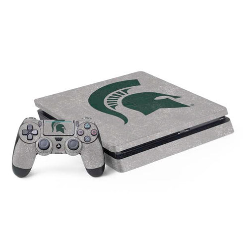 Michigan State University Grey Spartans Logo PS4 Slim Bundle Skin