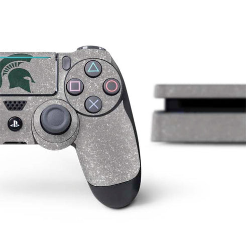 Michigan State University Grey Spartans Logo PS4 Slim Bundle Skin