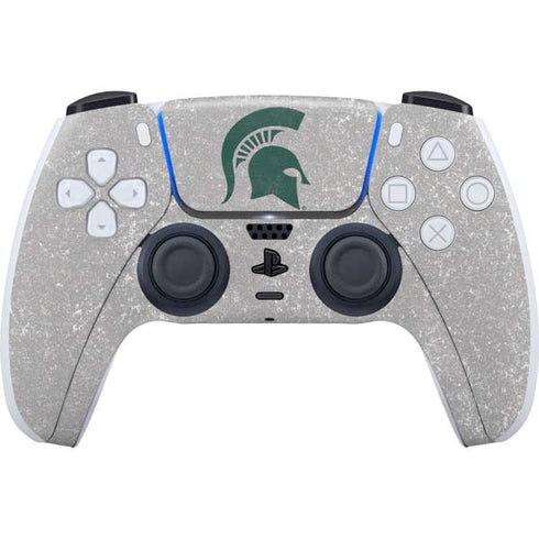 Michigan State University Grey Spartans Logo PS5 Controller Skin
