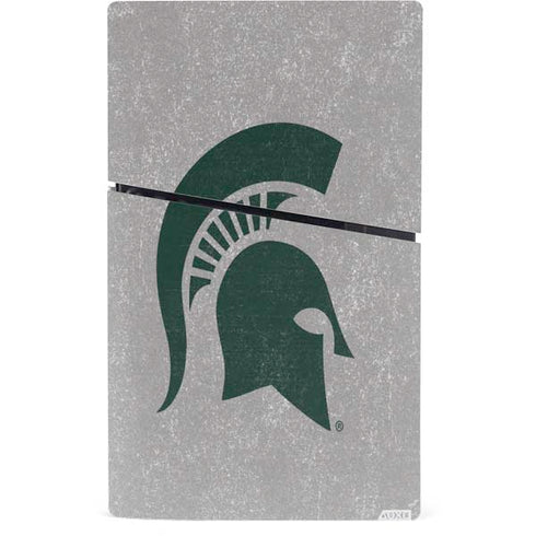 Michigan State University Grey Spartans Logo PS5 Slim Digital Edition Bundle Skin