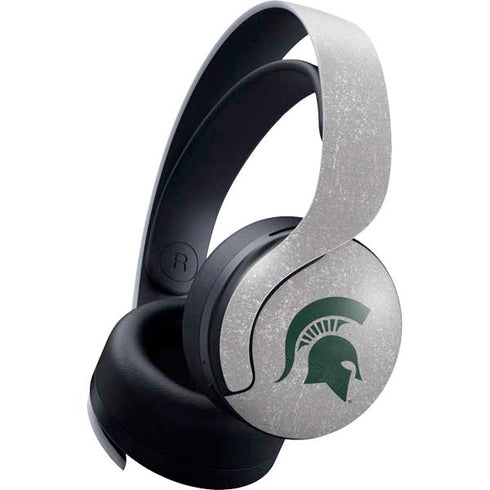 Michigan State University Grey Spartans Logo PULSE 3D Wireless Headset for PS5 Skin