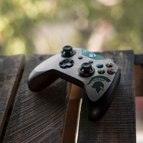 Michigan State University Grey Spartans Logo Xbox One Controller Skin