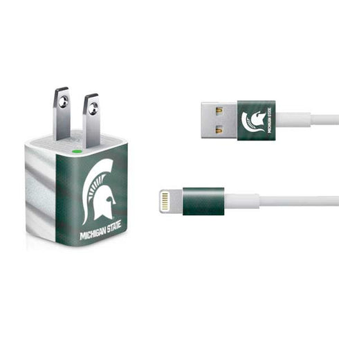 Michigan State University Away Grey Jersey iPhone Charger (5W USB) Skin