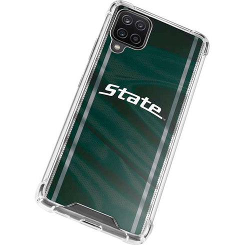 Michigan State University Jersey Grey Galaxy A12 Clear Case
