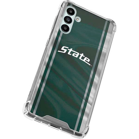 Michigan State University Jersey Grey Galaxy A13 5G Clear Case