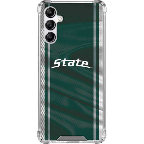 Michigan State University Jersey Grey Galaxy A14 5G Clear Case