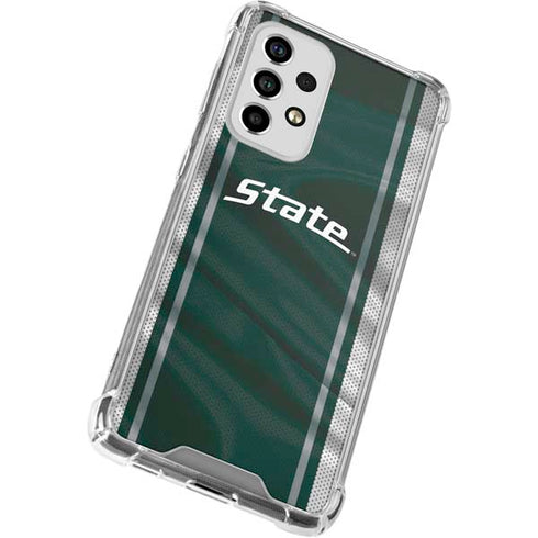 Michigan State University Jersey Grey Galaxy A33 5G Clear Case