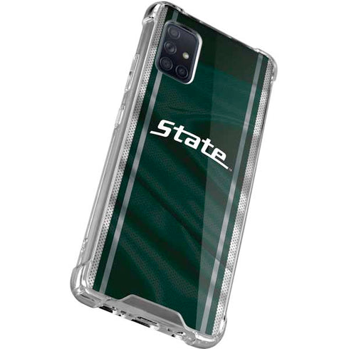 Michigan State University Jersey Grey Galaxy A51 5G Clear Case