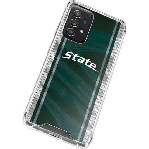 Michigan State University Jersey Grey Galaxy A52 5G Clear Case