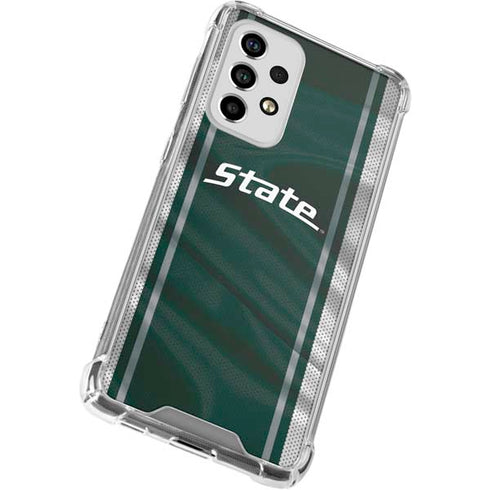 Michigan State University Jersey Grey Galaxy A53 5G Clear Case
