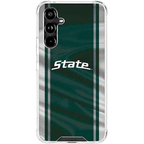 Michigan State University Jersey Grey Galaxy A54 5G Clear Case