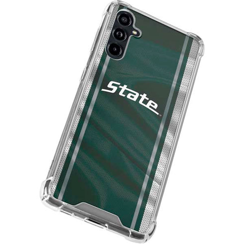 Michigan State University Jersey Grey Galaxy A54 5G Clear Case