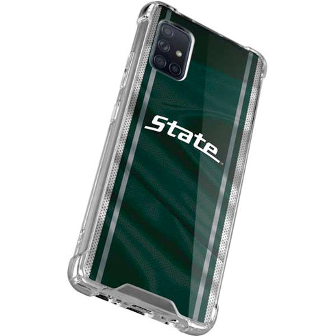 Michigan State University Jersey Grey Galaxy A71 5G Clear Case