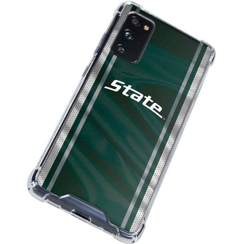 Michigan State University Jersey Grey Galaxy S20 FE Clear Case