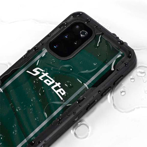 Michigan State University Jersey Grey Galaxy S20 Plus Waterproof Case