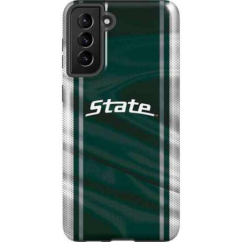 Michigan State University Jersey Grey Galaxy S21 FE Pro Case