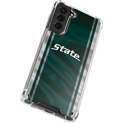 Michigan State University Jersey Grey Galaxy S21 Plus 5G Clear Case