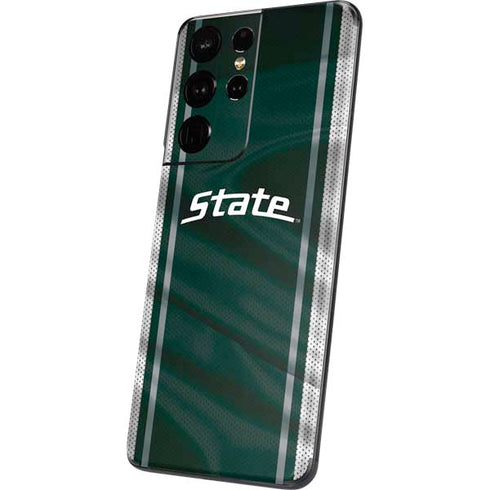 Michigan State University Jersey Grey Galaxy S21 Ultra 5G Skin