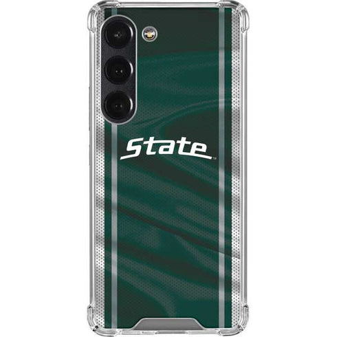 Michigan State University Jersey Grey Galaxy S23 Clear Case