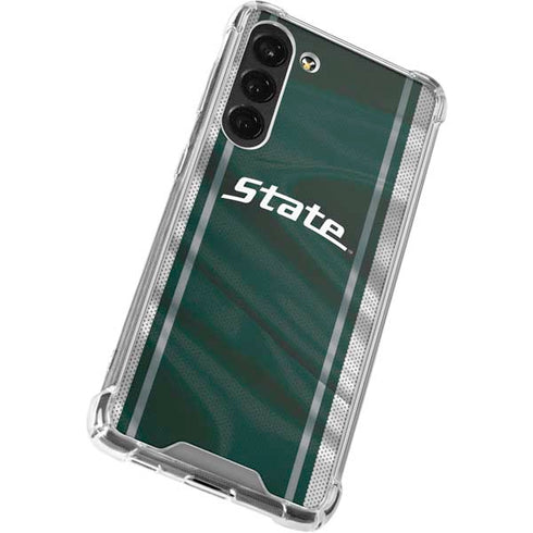 Michigan State University Jersey Grey Galaxy S23 Plus Clear Case