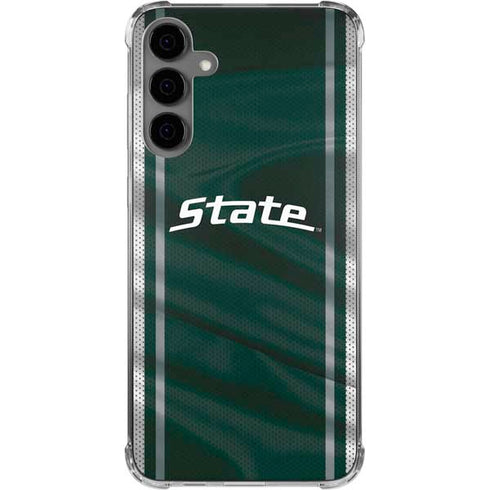 Michigan State University Jersey Grey Galaxy S24 Plus Clear Case