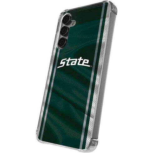 Michigan State University Jersey Grey Galaxy S24 Plus Clear Case