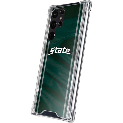 Michigan State University Jersey Grey Galaxy S24 Ultra Clear Case
