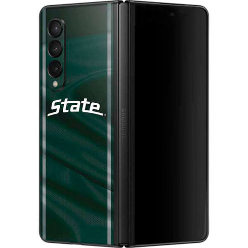 Michigan State University Jersey Grey Galaxy Z Fold3 5G Skin