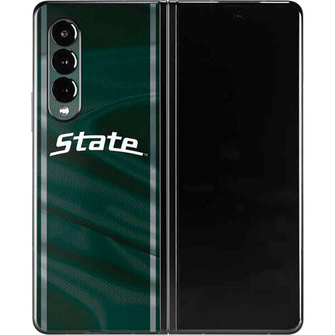 Michigan State University Jersey Grey Galaxy Z Fold3 5G Skin
