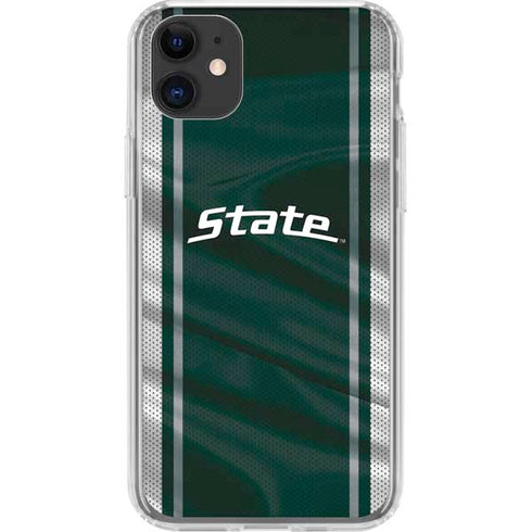 Michigan State University Jersey Grey iPhone 11 Clear Case