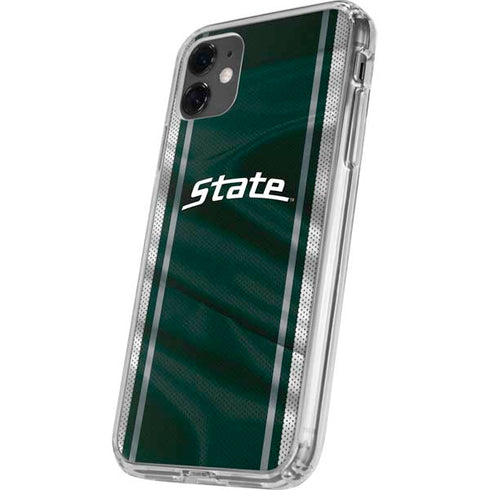 Michigan State University Jersey Grey iPhone 11 Clear Case