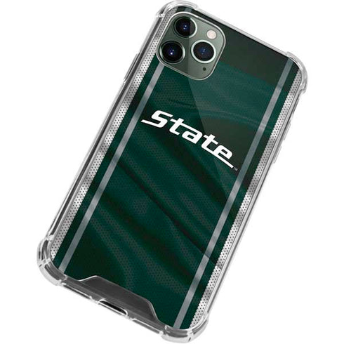 Michigan State University Jersey Grey iPhone 11 Pro Max Clear Case