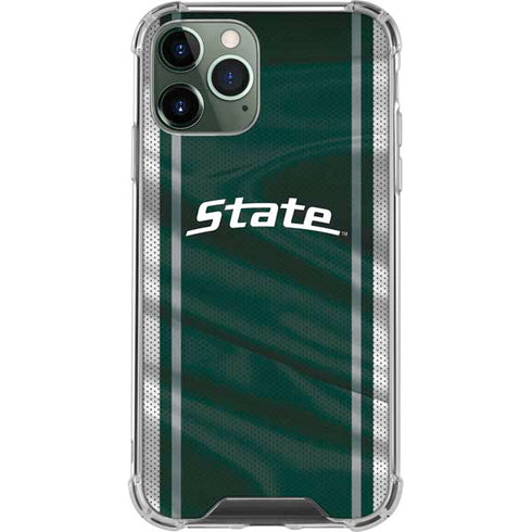 Michigan State University Jersey Grey iPhone 12 Pro Clear Case