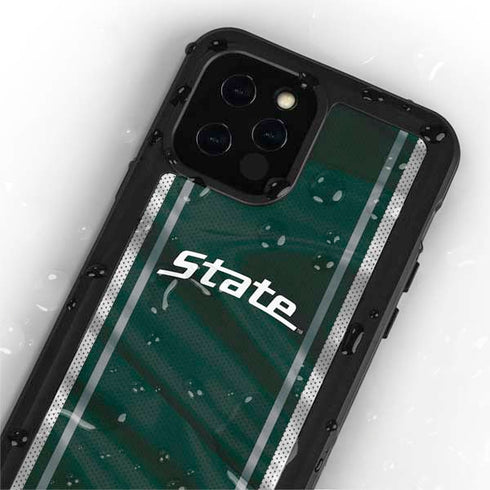 Michigan State University Jersey Grey iPhone 12 Pro Waterproof Case