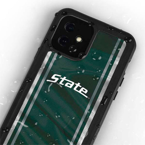 Michigan State University Jersey Grey iPhone 12 Waterproof Case