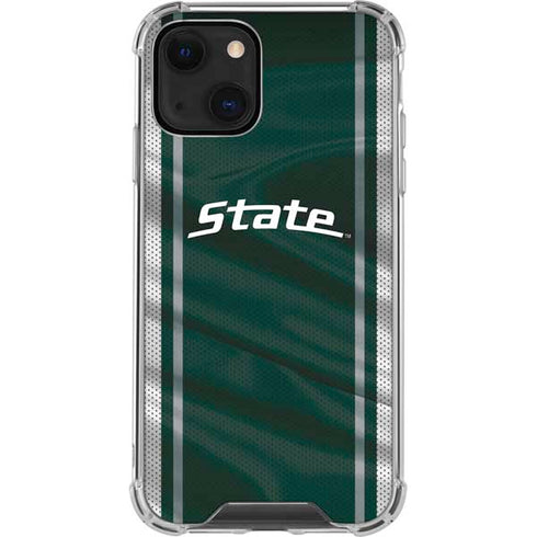 Michigan State University Jersey Grey iPhone 13 Mini Clear Case