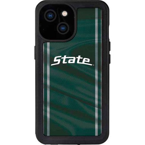 Michigan State University Jersey Grey iPhone 13 Mini Waterproof Case
