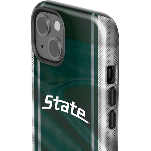 Michigan State University Jersey Grey iPhone 15 Impact Case