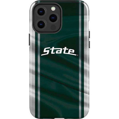Michigan State University Jersey Grey iPhone 14 Pro Max Impact Case