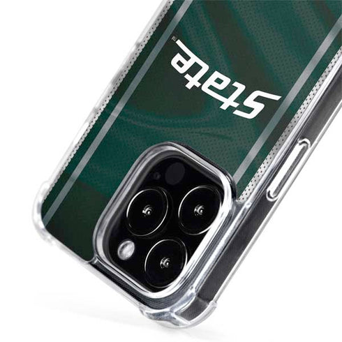 Michigan State University Jersey Grey iPhone 15 Pro Max MagSafe Case