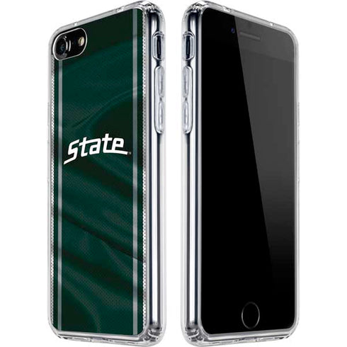 Michigan State University Jersey Grey iPhone SE (2nd & 3rd Gen) Clear Case