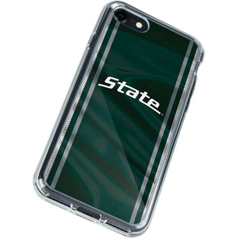 Michigan State University Jersey Grey iPhone SE (2nd & 3rd Gen) Clear Case