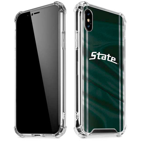 Michigan State University Jersey Grey iPhone XS Max Clear Case