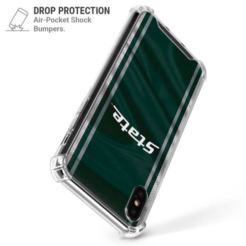 Michigan State University Jersey Grey iPhone XS Max Clear Case